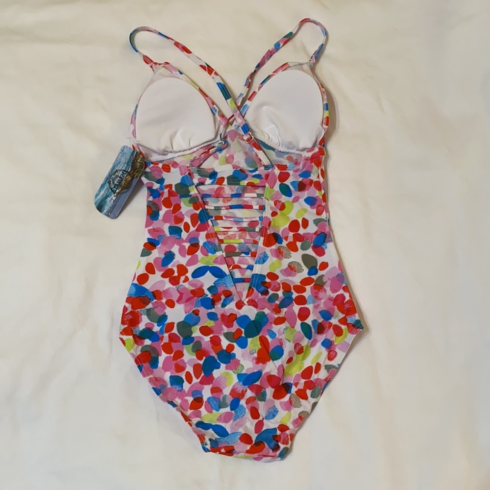 Bawdy Multi-Colored One Piece Swimsuit, XS - Picture 4 of 8